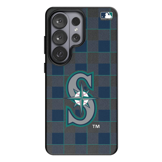 Seattle Mariners Plaid MagSafe Compatible Phone Case for Samsung Galaxy