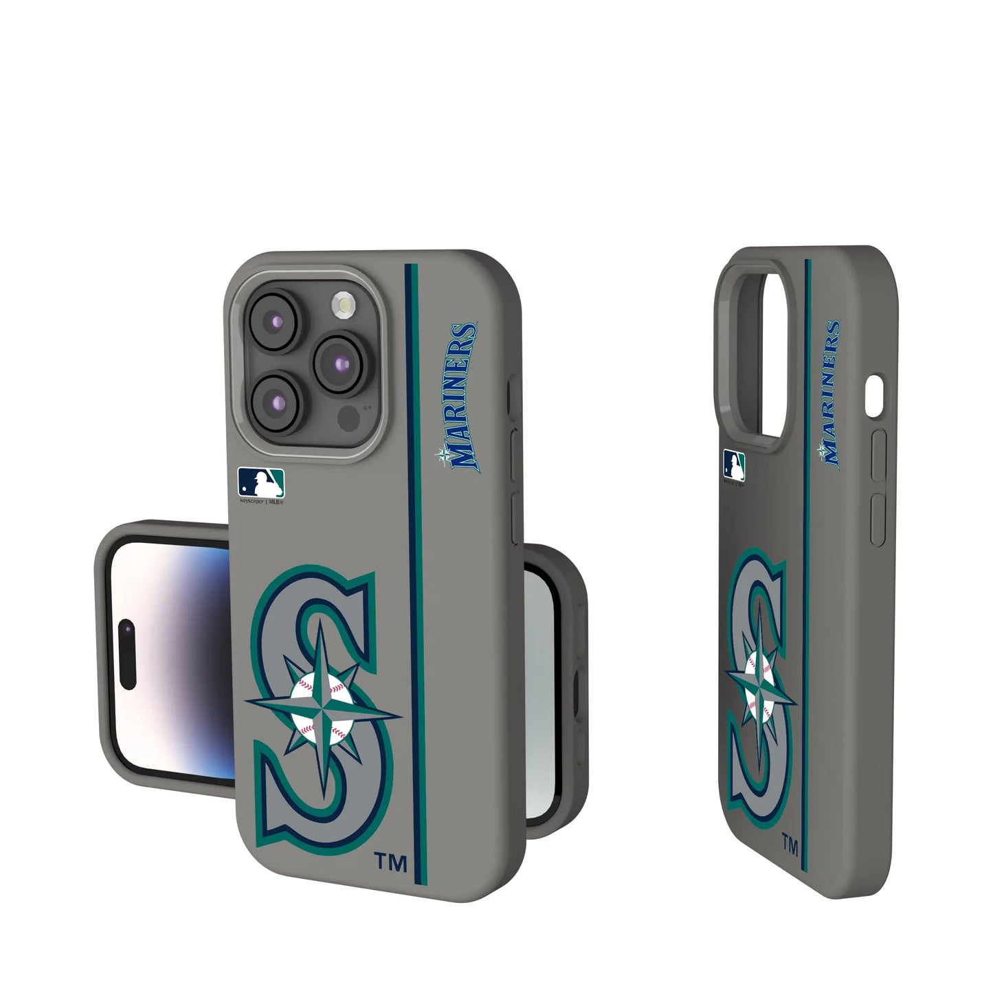 Seattle Mariners Sidebar Soft Touch Phone Case for Apple iPhone