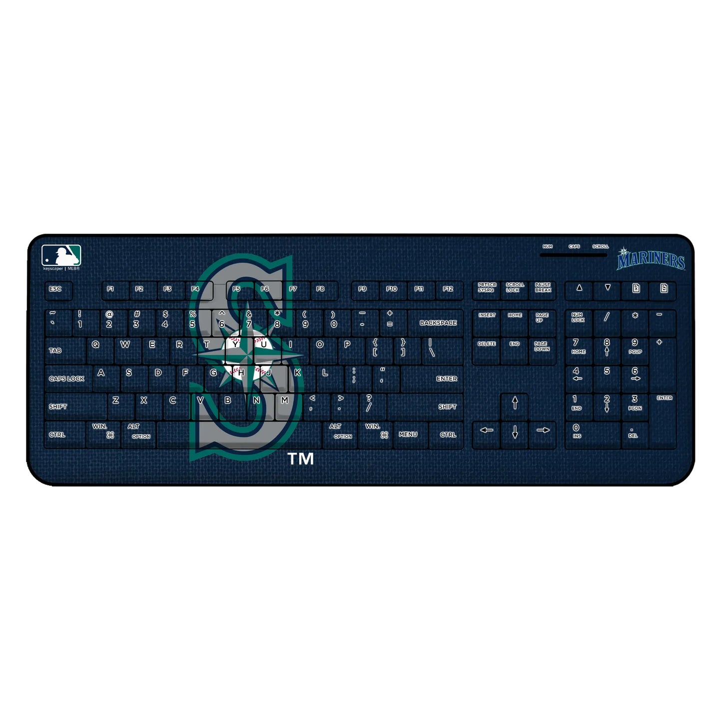 Seattle Mariners Solid Wireless USB Keyboard