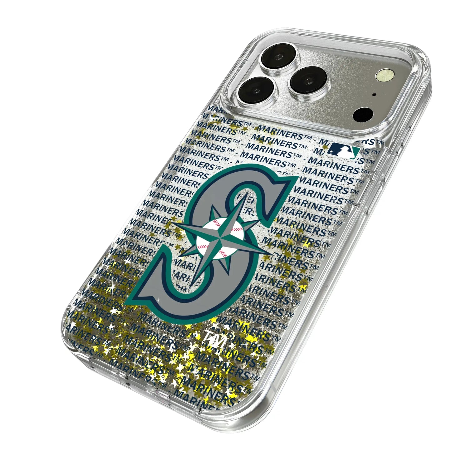 Seattle Mariners Text Backdrop Glitter Phone Case for Apple iPhone