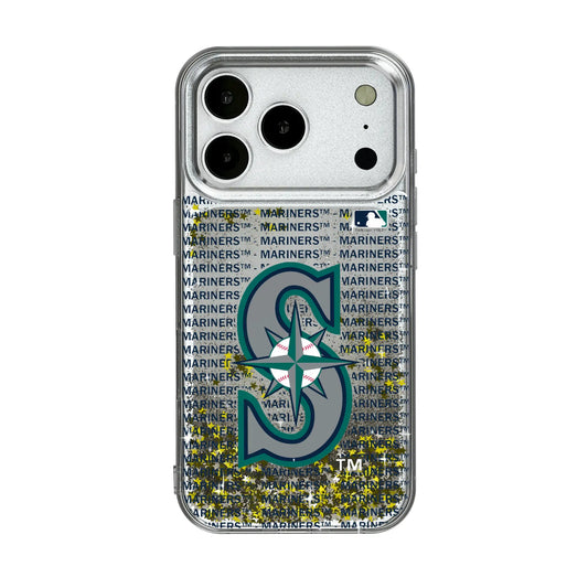 Seattle Mariners Text Backdrop Glitter Phone Case for Apple iPhone
