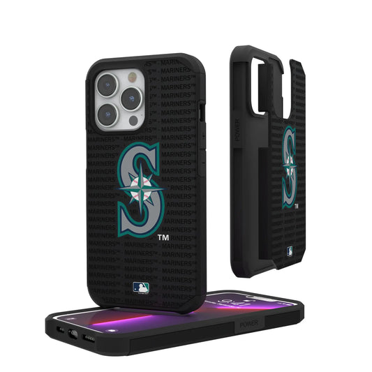 Seattle Mariners Text Backdrop Rugged Phone Case for Apple iPhone