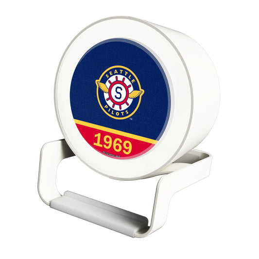 Seattle Pilots 1969 - Cooperstown Collection Endzone Solid Night Light Charger and Bluetooth Speaker