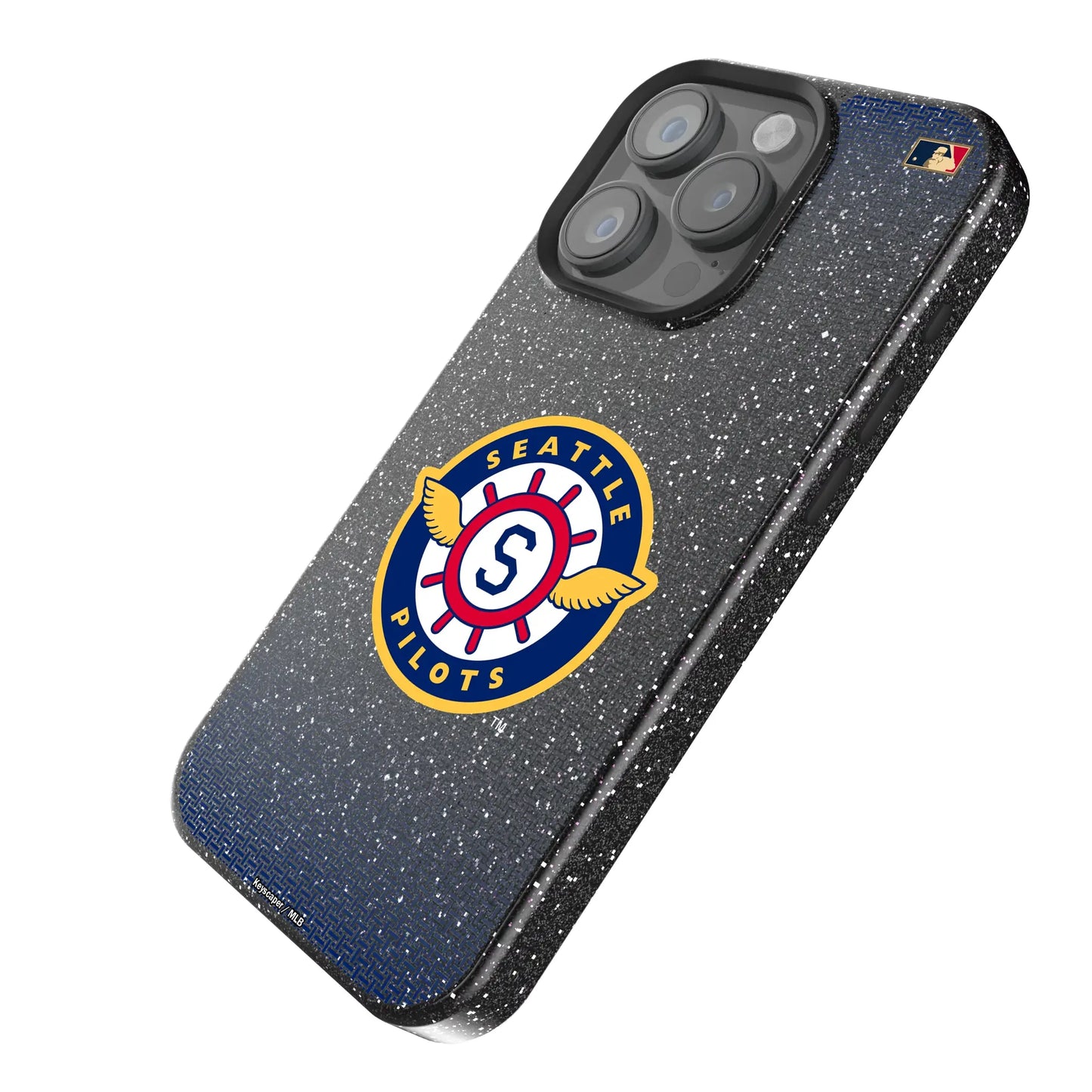 Seattle Pilots 1969 - Cooperstown Collection Linen Black Bling Phone Case for Apple iPhone