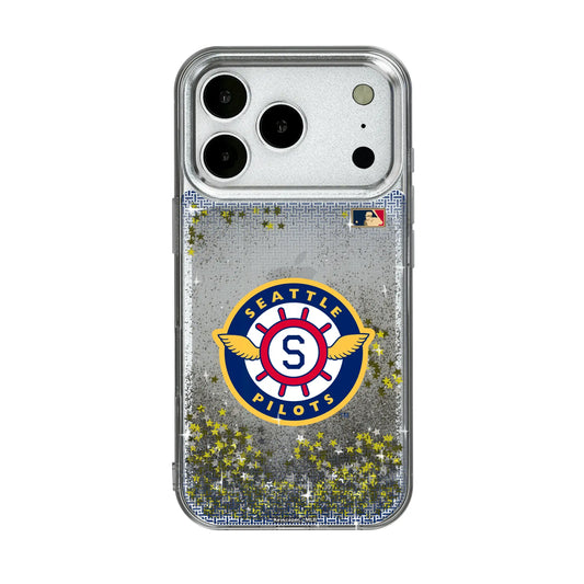 Seattle Pilots 1969 - Cooperstown Collection Linen Glitter Phone Case for Apple iPhone