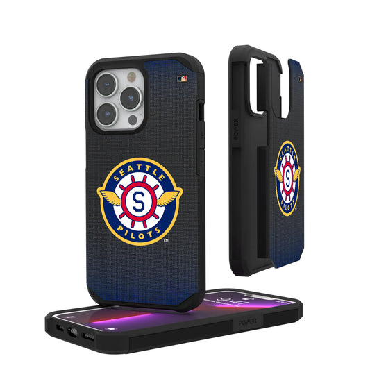 Seattle Pilots 1969 - Cooperstown Collection Linen Rugged Phone Case for Apple iPhone