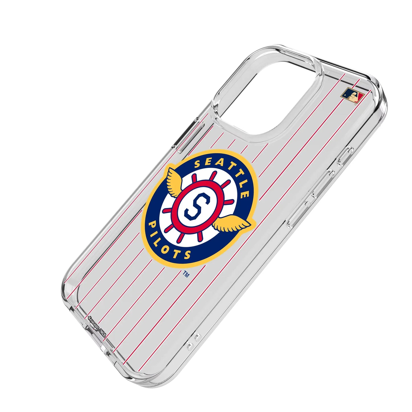 Seattle Pilots 1969 - Cooperstown Collection Pinstripe Clear Phone Case for Apple iPhone