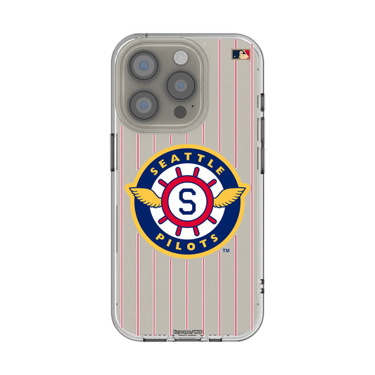 Seattle Pilots 1969 - Cooperstown Collection Pinstripe Clear Phone Case for Apple iPhone