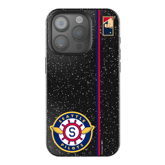 Seattle Pilots 1969 - Cooperstown Collection Sidebar Black Bling Phone Case for Apple iPhone