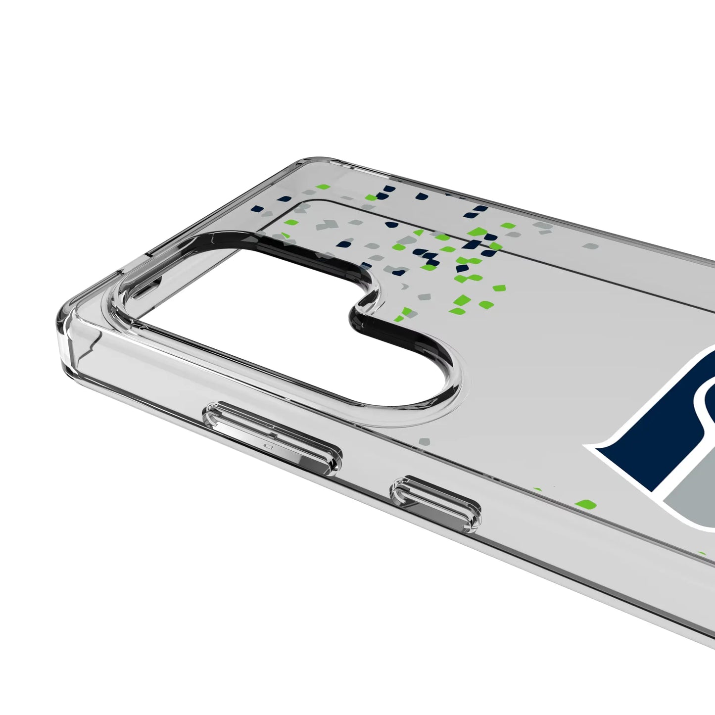 Seattle Seahawks Confetti Clear Phone Case for Samsung Galaxy