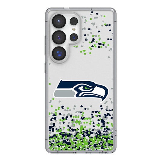 Seattle Seahawks Confetti Clear Phone Case for Samsung Galaxy