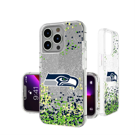 Seattle Seahawks Confetti Glitter Phone Case for Apple iPhone