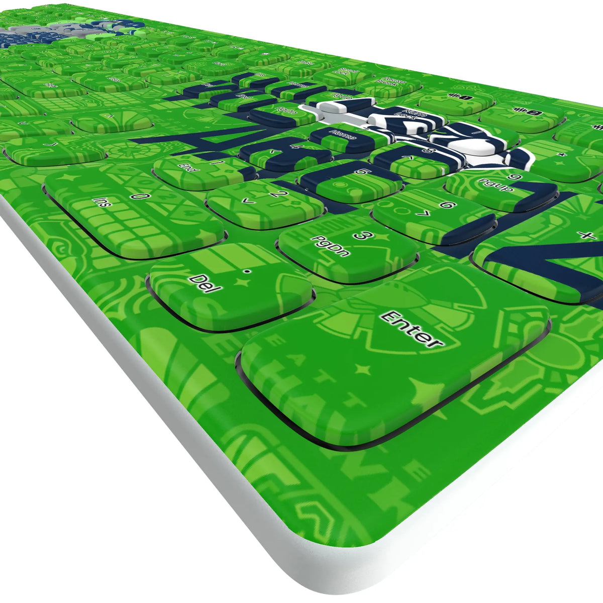 Seattle Seahawks Deco Curved Wireless Keyboard