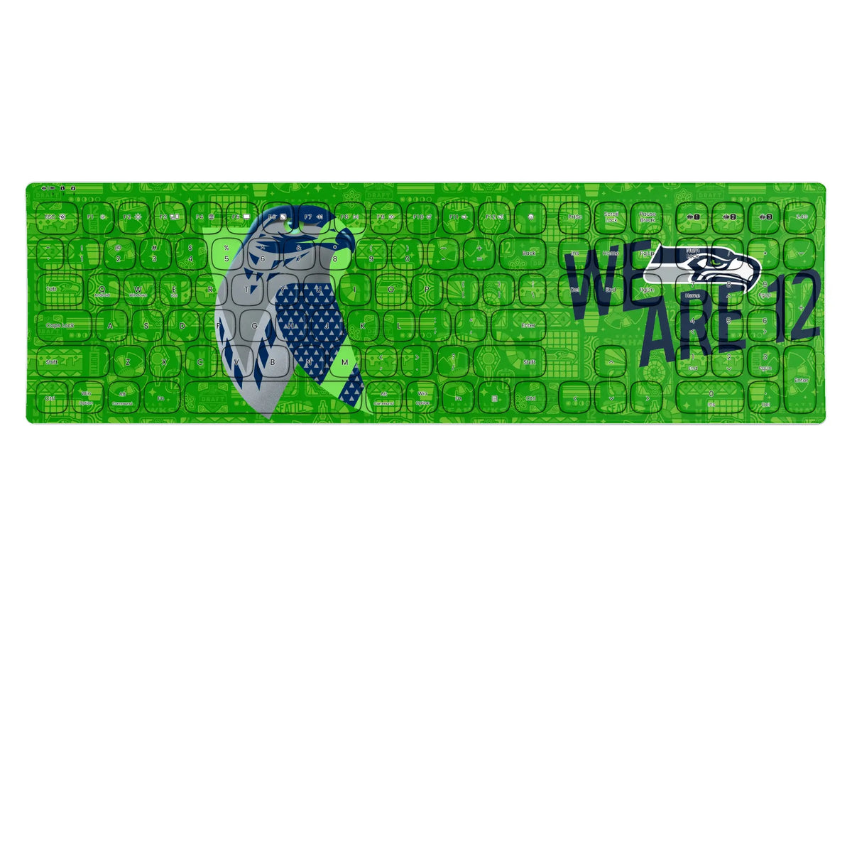 Seattle Seahawks Deco Curved Wireless Keyboard