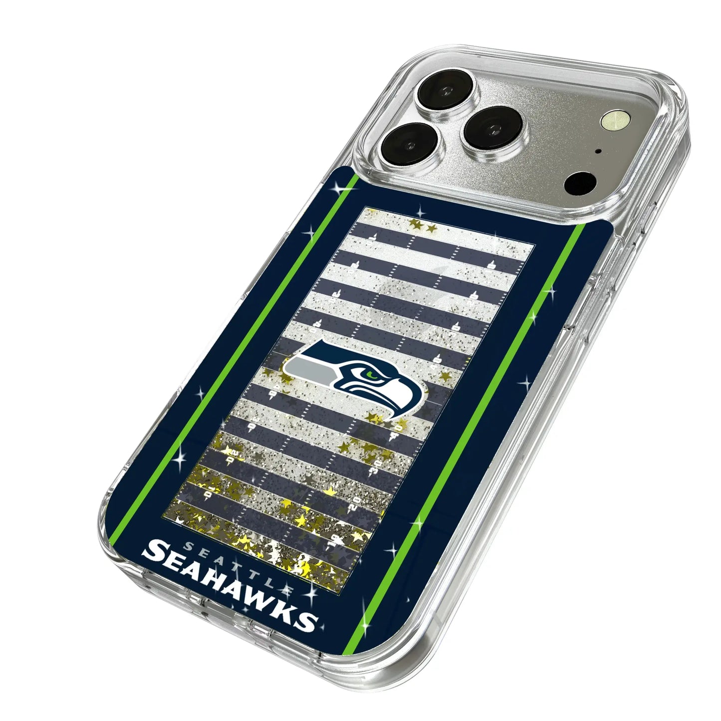 Seattle Seahawks Field Glitter Phone Case for Apple iPhone