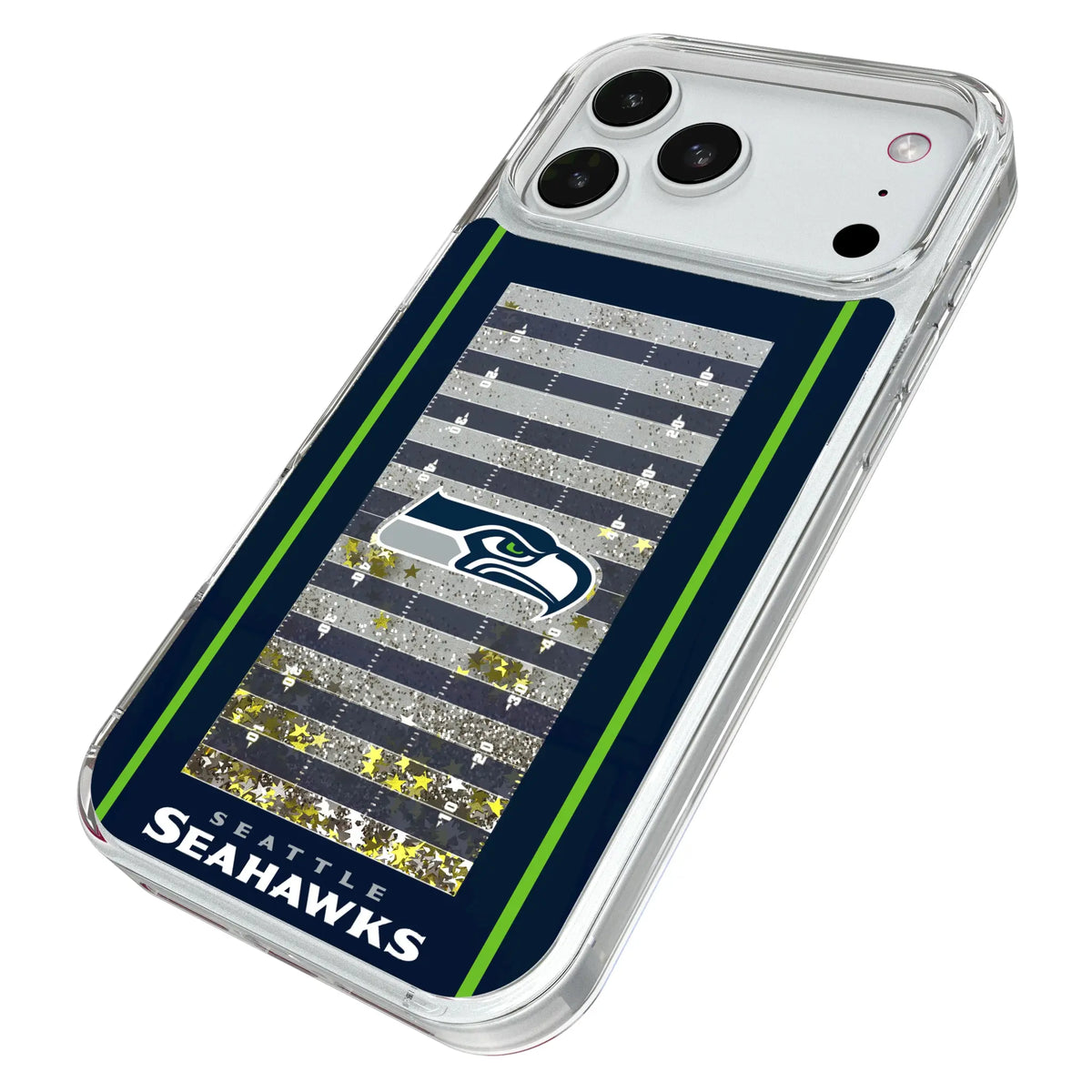 Seattle Seahawks Field Glitter Phone Case for Apple iPhone