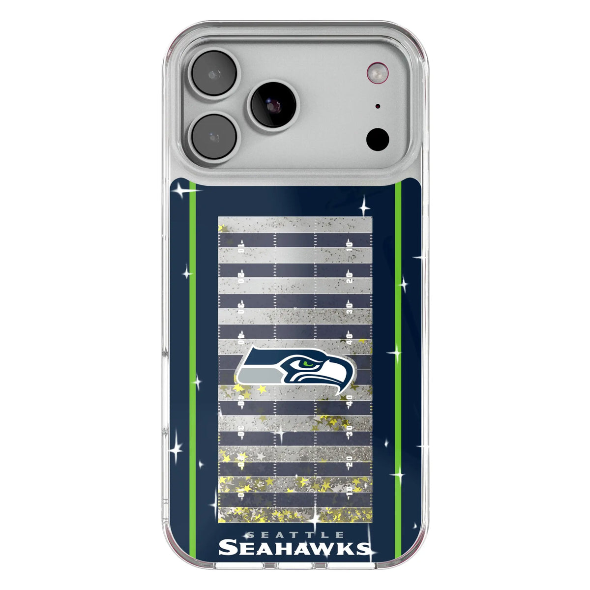 Seattle Seahawks Field Glitter Phone Case for Apple iPhone