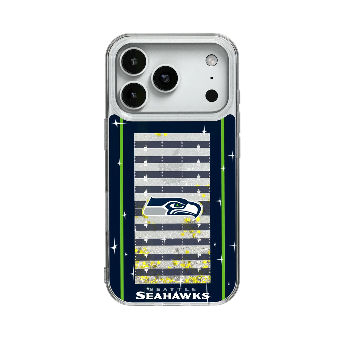 Seattle Seahawks Field Glitter Phone Case for Apple iPhone