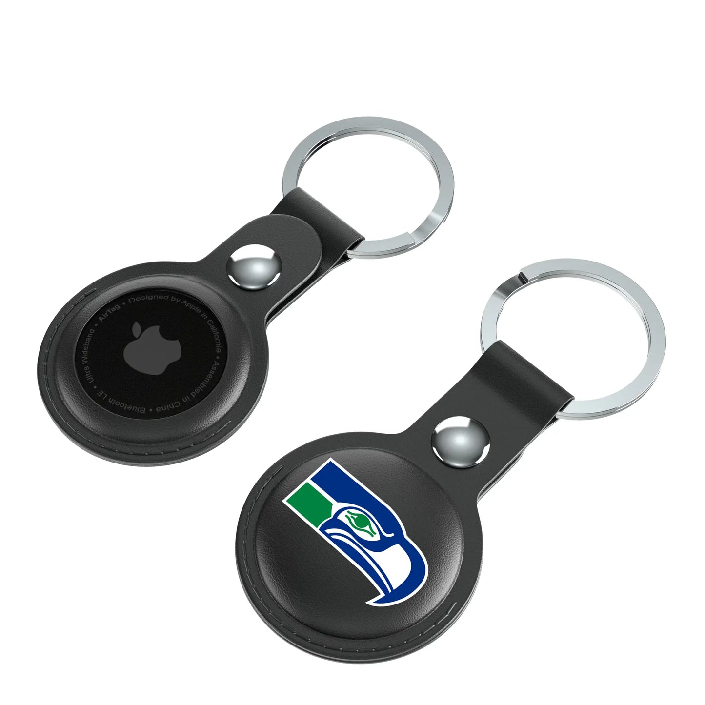 Seattle Seahawks Historic Collection Insignia Black Airtag Holder 2-Pack