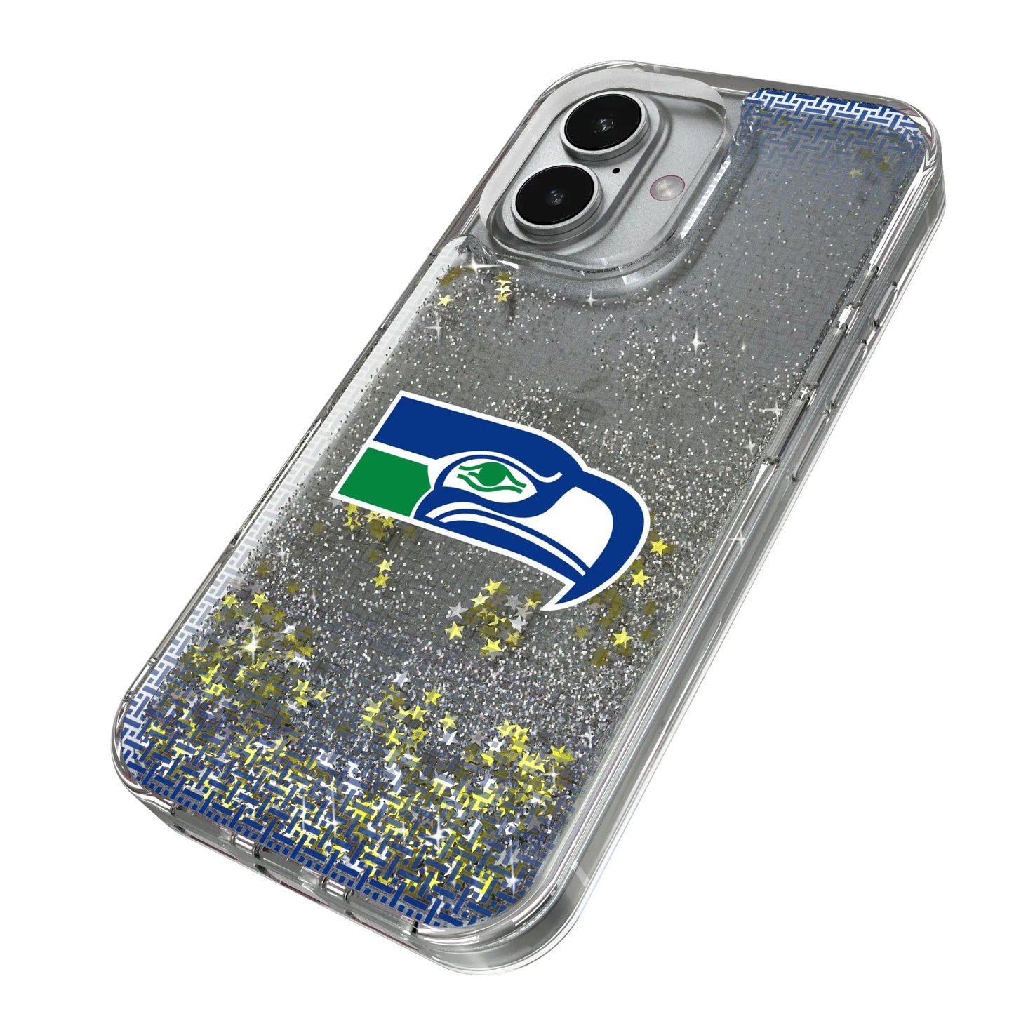 Seattle Seahawks Historic Collection Linen Glitter Phone Case for Apple iPhone
