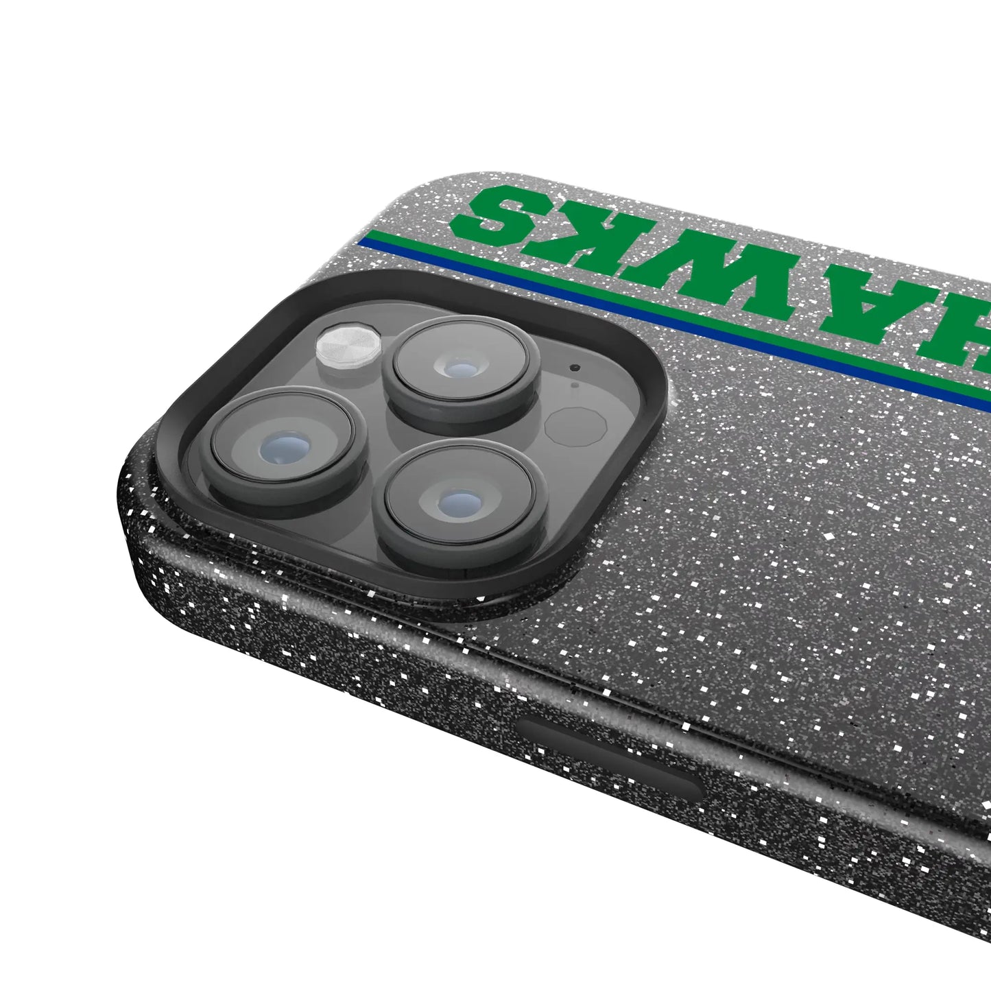 Seattle Seahawks Historic Collection Sidebar Black Bling Phone Case for Apple iPhone