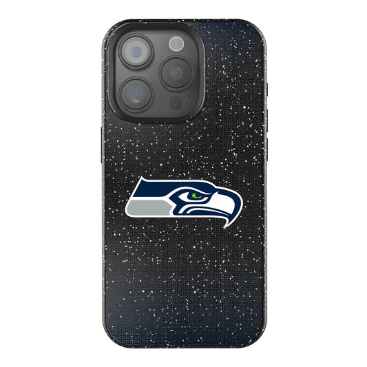 Seattle Seahawks Linen Black Bling Phone Case for Apple iPhone