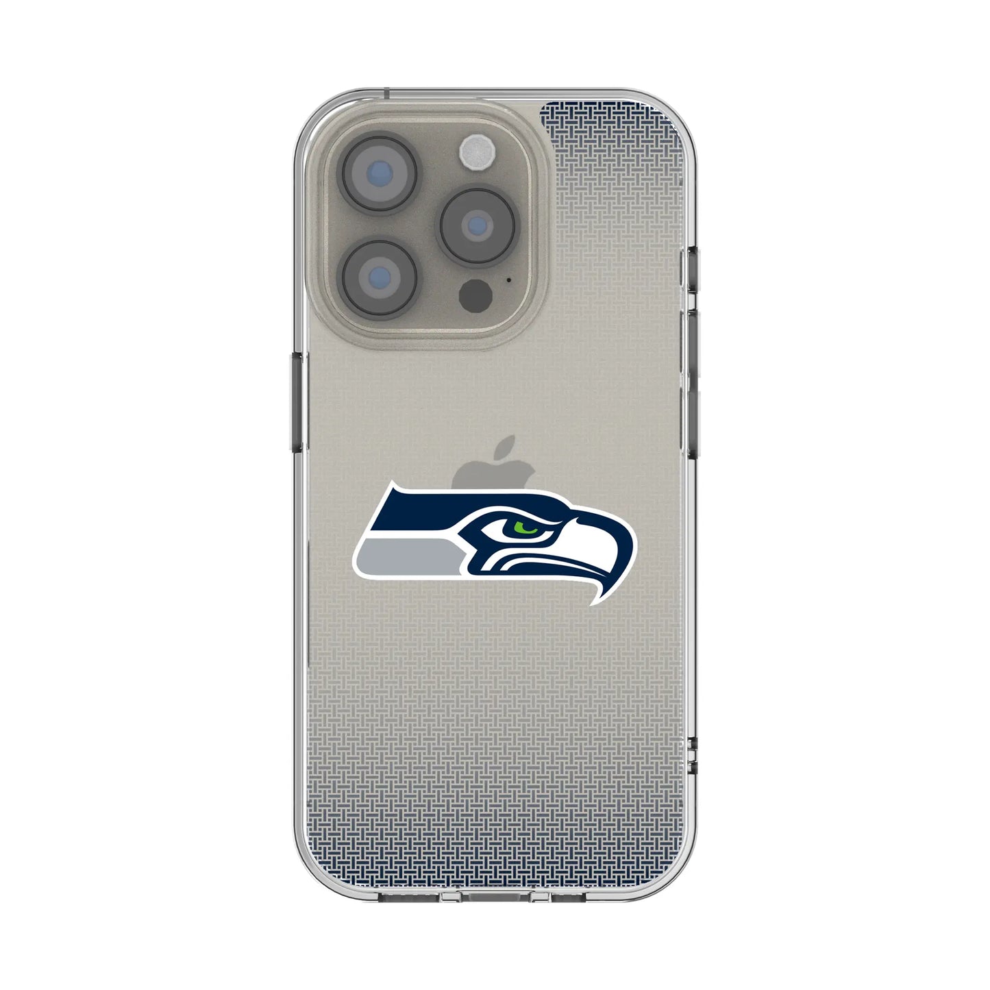 Seattle Seahawks Linen Clear Phone Case for Apple iPhone