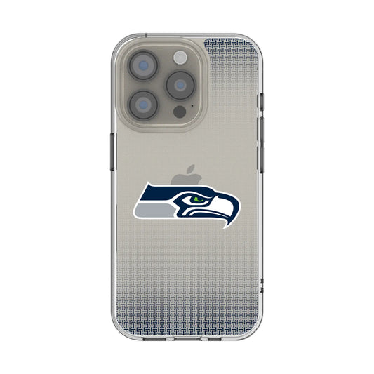 Seattle Seahawks Linen Clear Phone Case for Apple iPhone