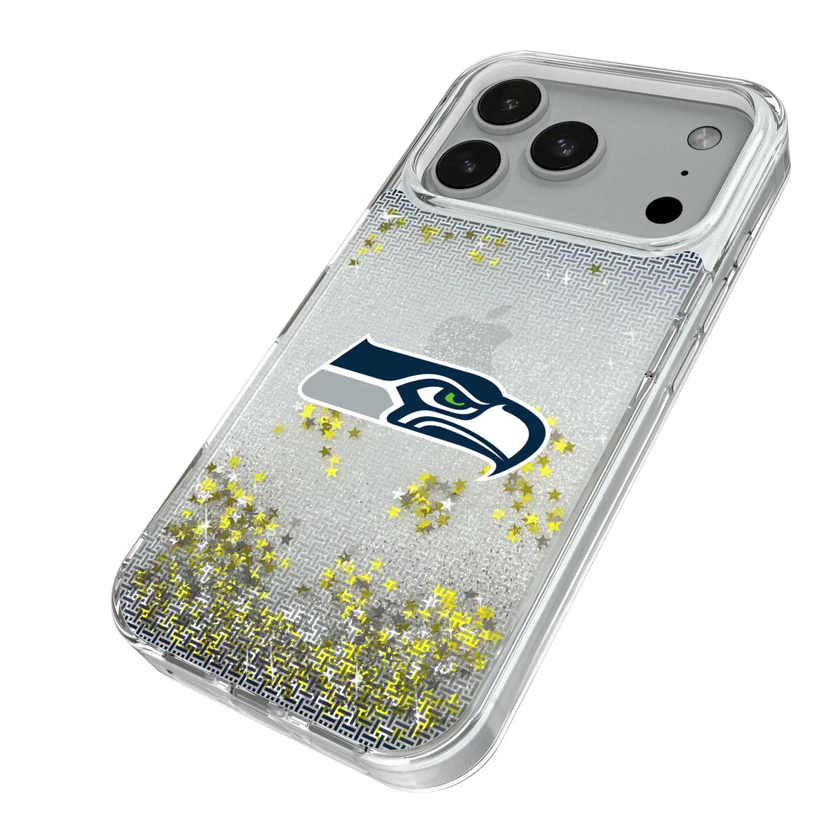 Seattle Seahawks Linen Glitter Phone Case for Apple iPhone