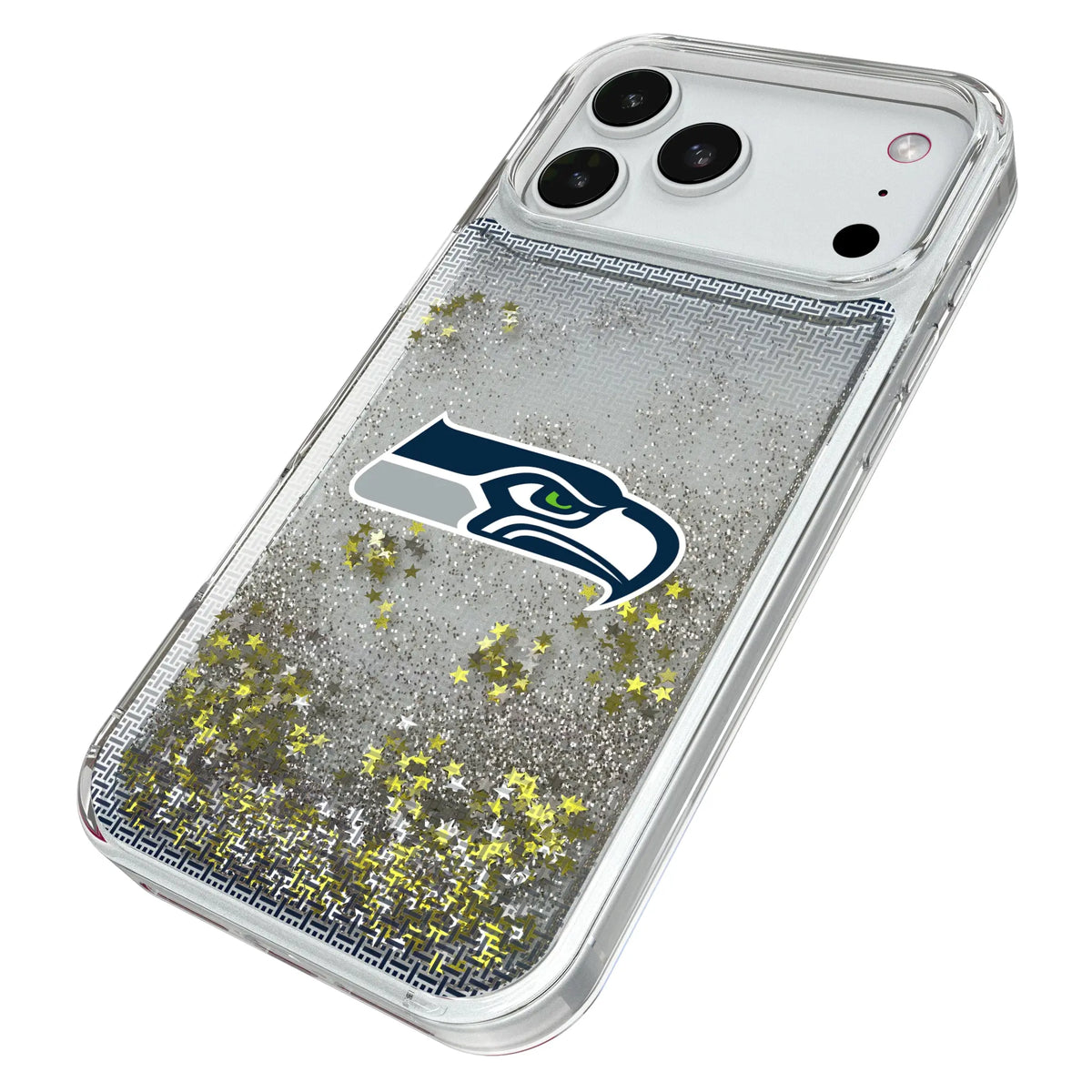 Seattle Seahawks Linen Glitter Phone Case for Apple iPhone