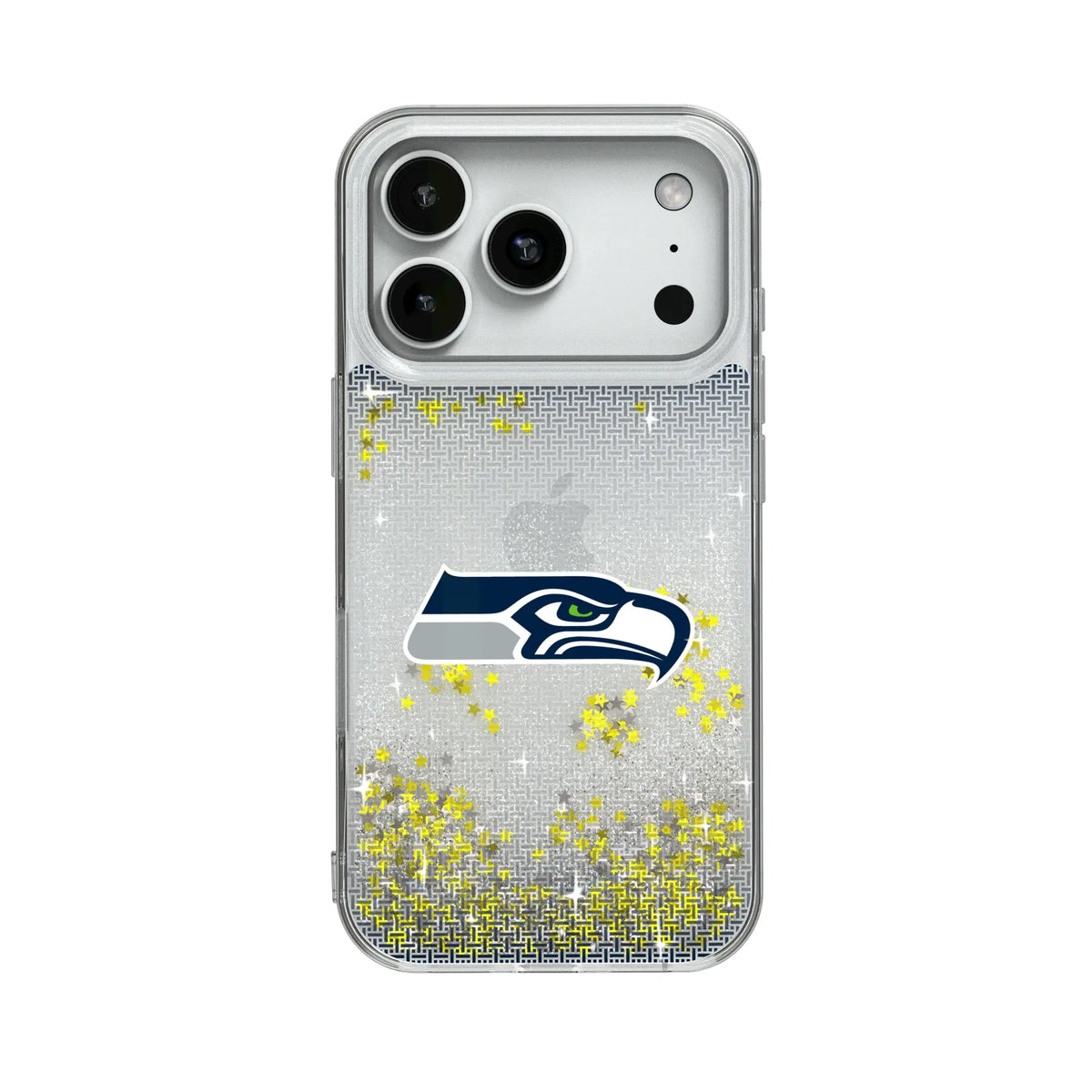 Seattle Seahawks Linen Glitter Phone Case for Apple iPhone