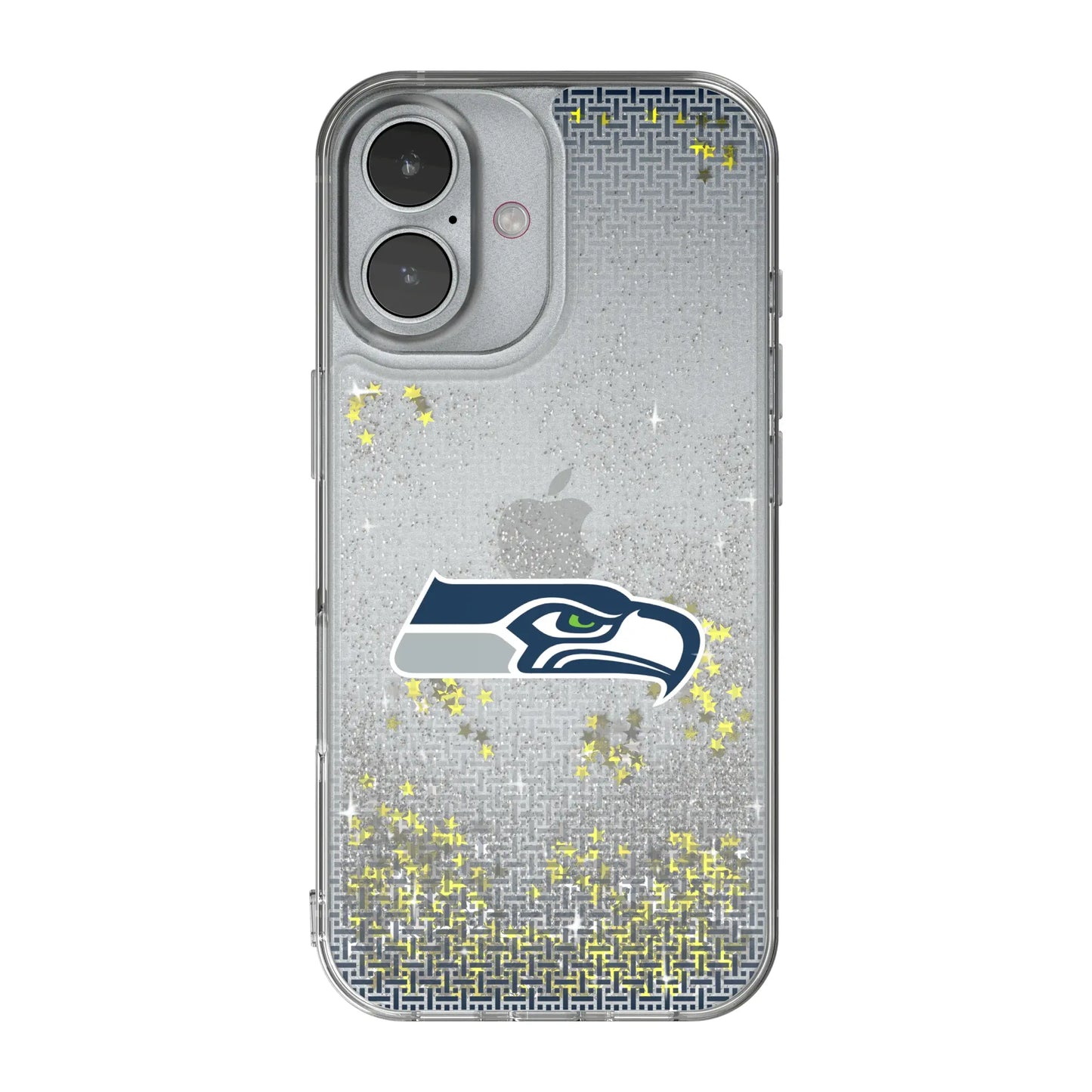 Seattle Seahawks Linen Glitter Phone Case for Apple iPhone