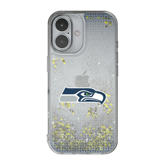 Seattle Seahawks Linen Glitter Phone Case for Apple iPhone
