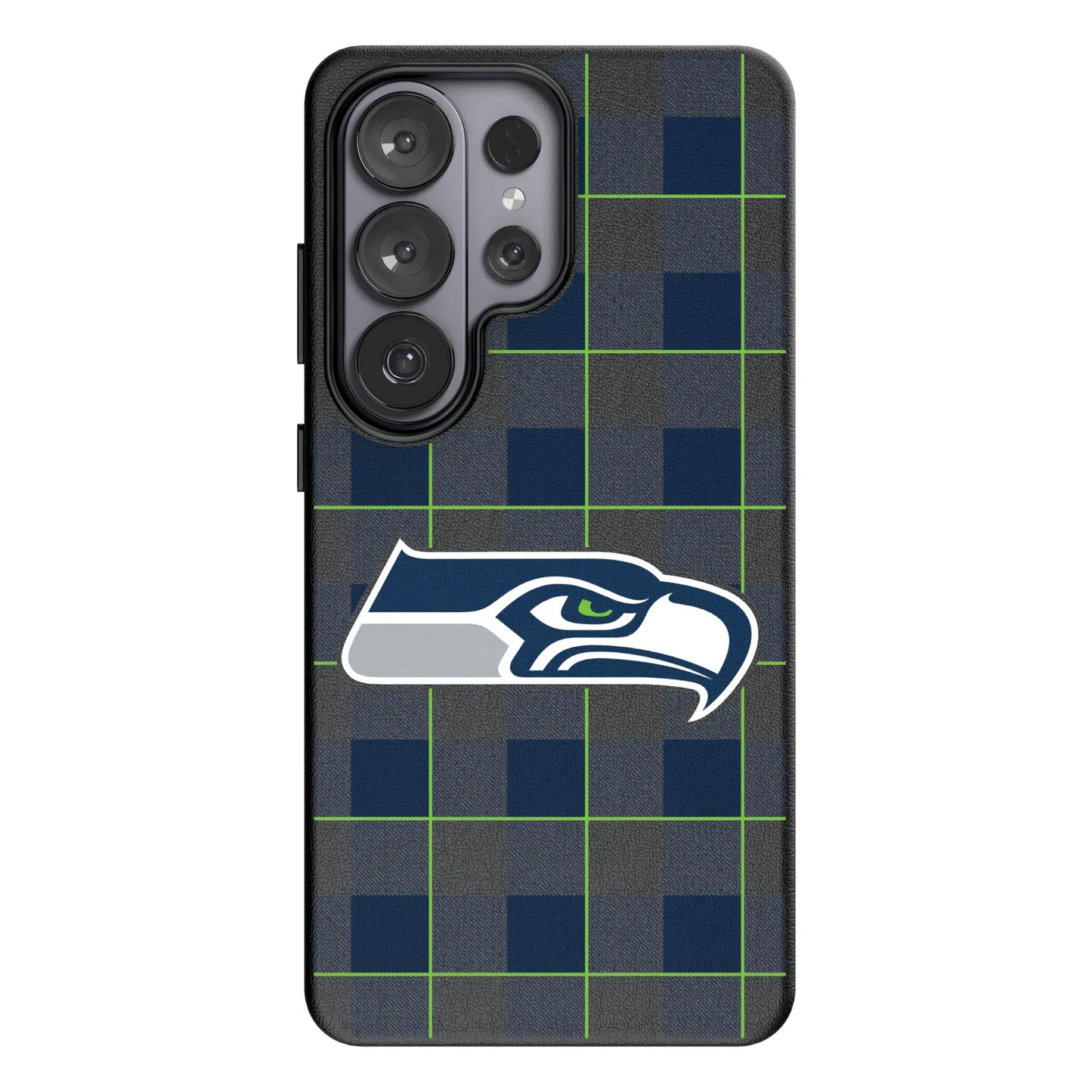 Seattle Seahawks Plaid MagSafe Compatible Phone Case for Samsung Galaxy