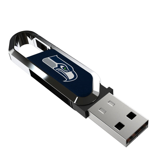 Seattle Seahawks Solid USB 64GB Clip Style Flash Drive
