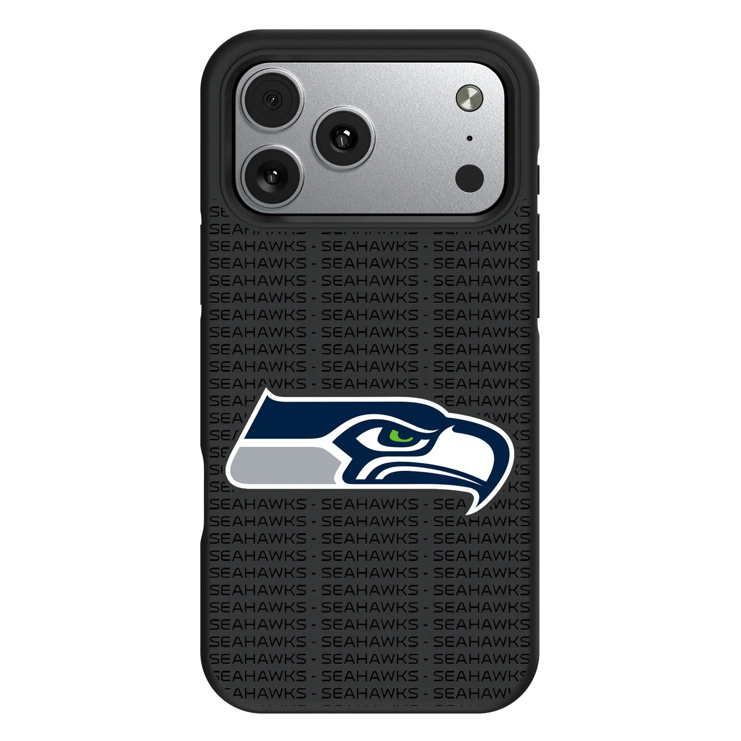 Seattle Seahawks Text Backdrop Bump Phone Case for Apple iPhone