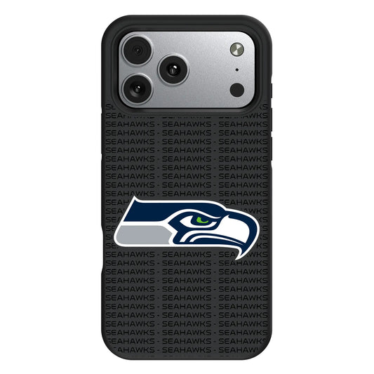 Seattle Seahawks Text Backdrop Bump Phone Case for Apple iPhone