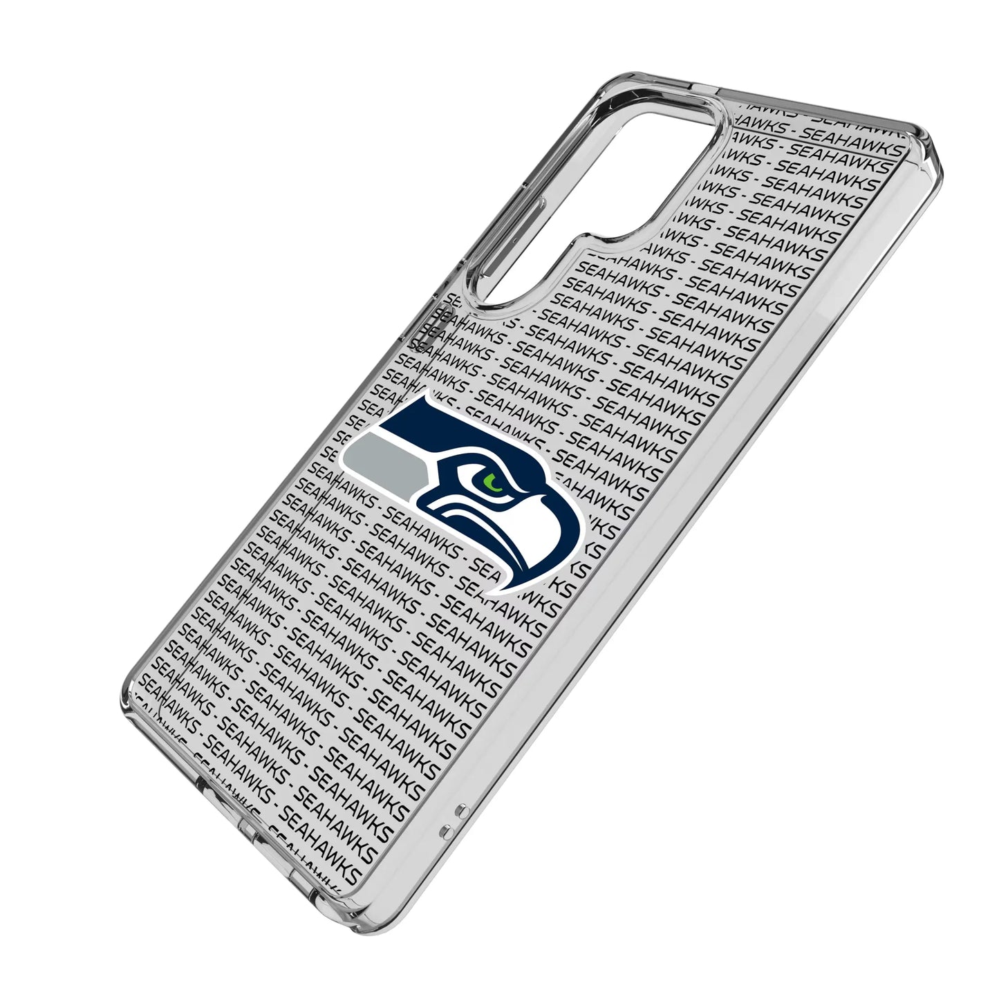 Seattle Seahawks Text Backdrop Clear Phone Case for Samsung Galaxy