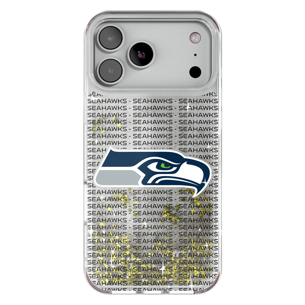 Seattle Seahawks Text Backdrop Glitter Phone Case for Apple iPhone