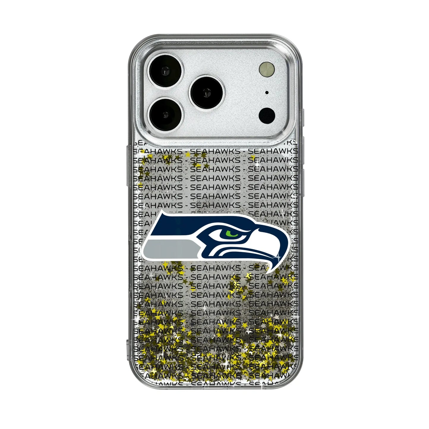 Seattle Seahawks Text Backdrop Glitter Phone Case for Apple iPhone