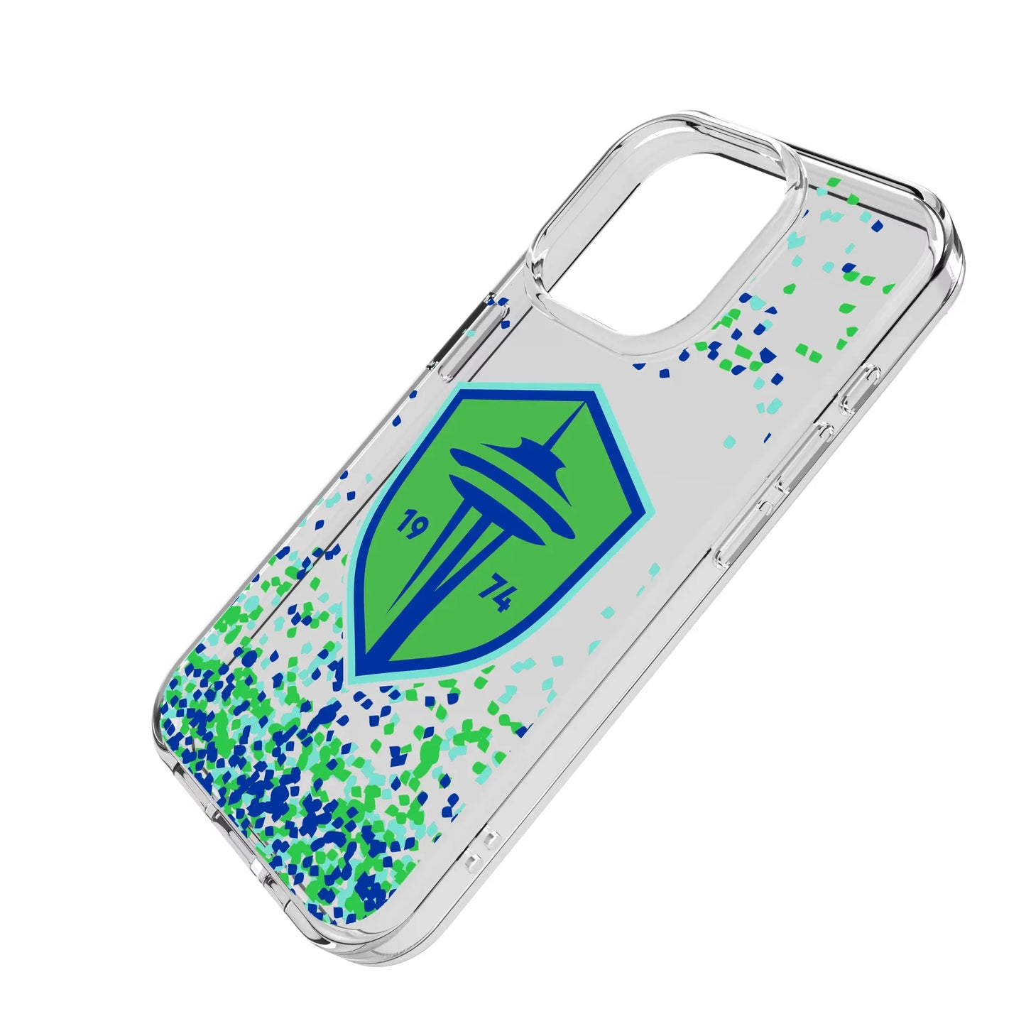 Seattle Sounders FC Confetti Clear Phone Case for Apple iPhone