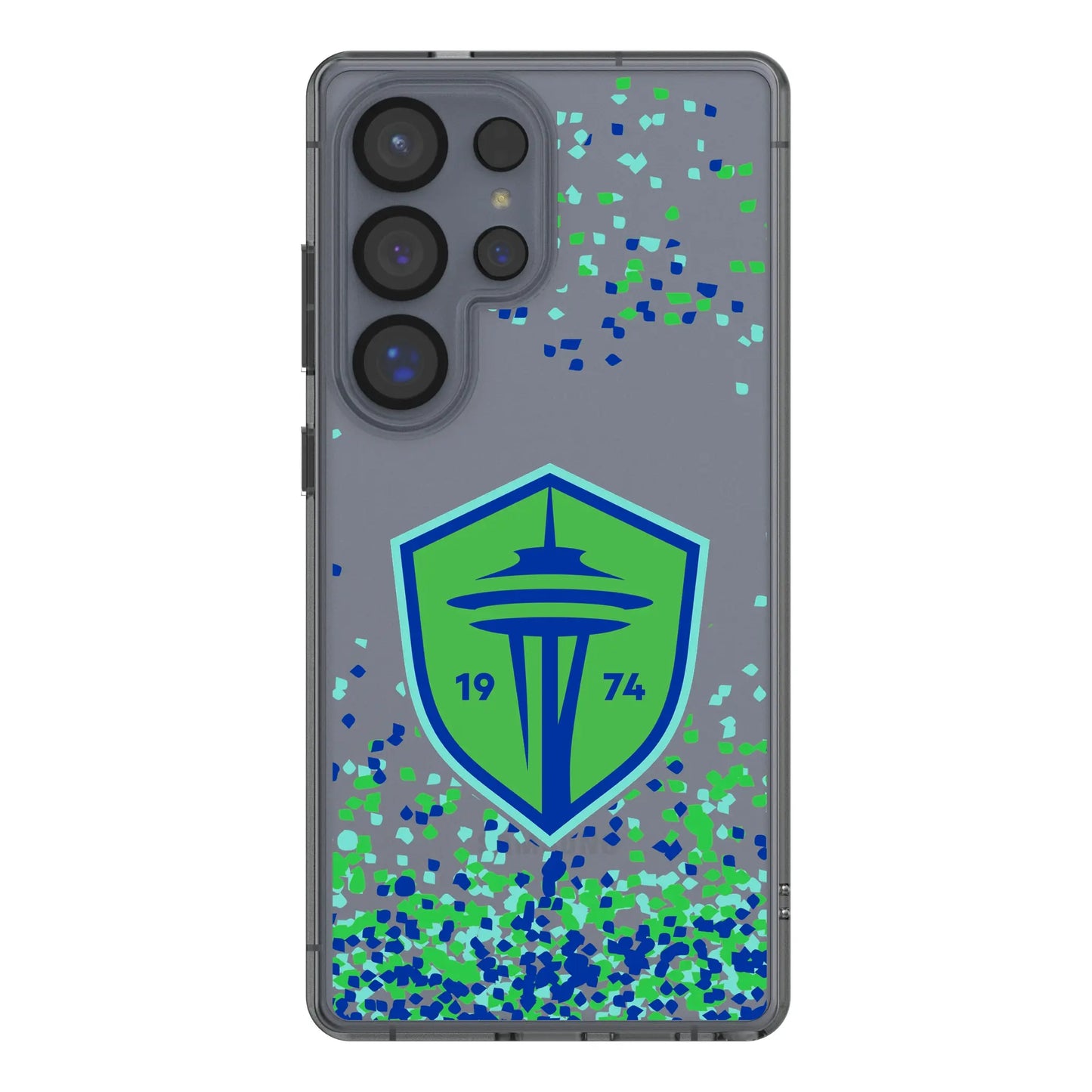 Seattle Sounders FC Confetti Clear Phone Case for Samsung Galaxy