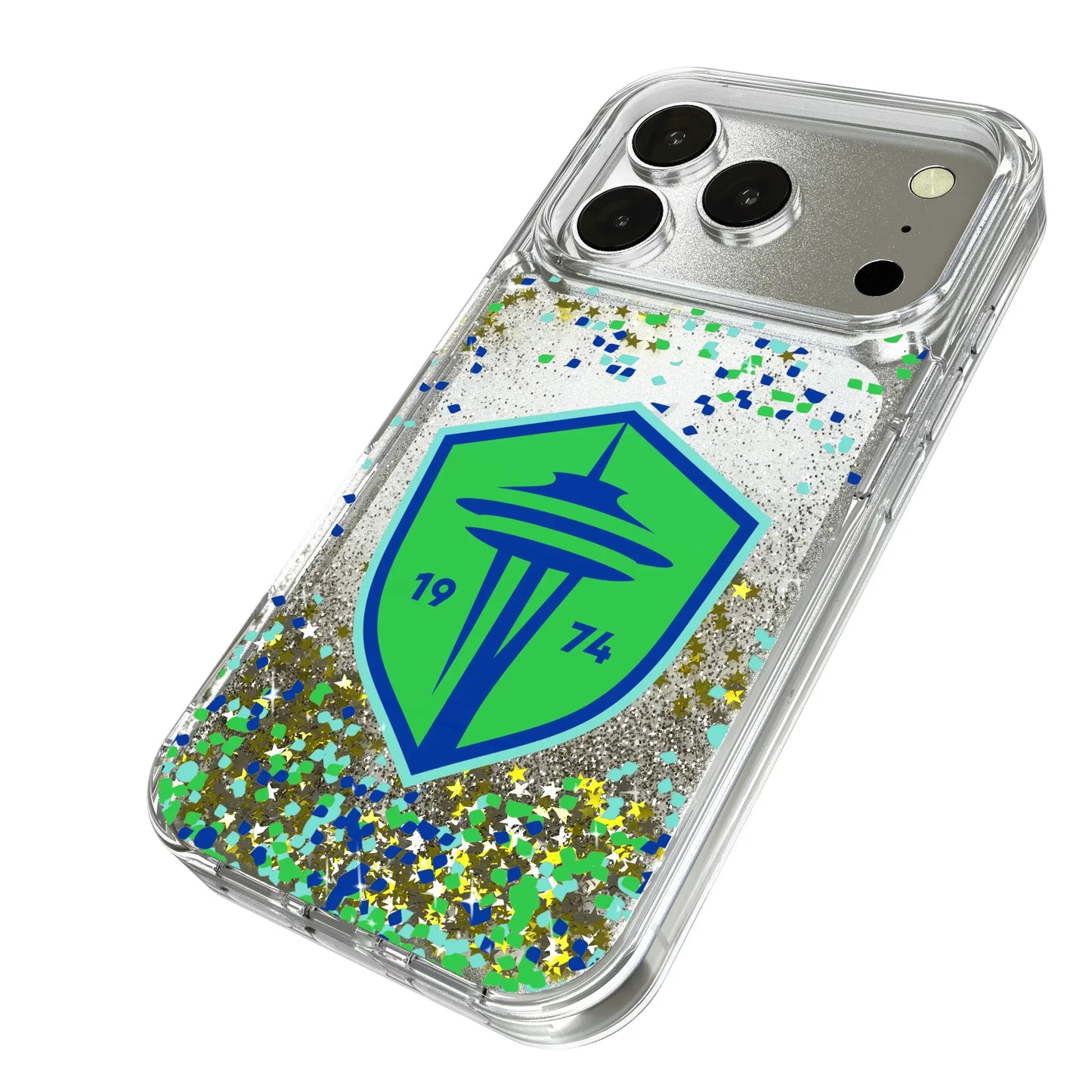 Seattle Sounders FC Confetti Glitter Phone Case for Apple iPhone