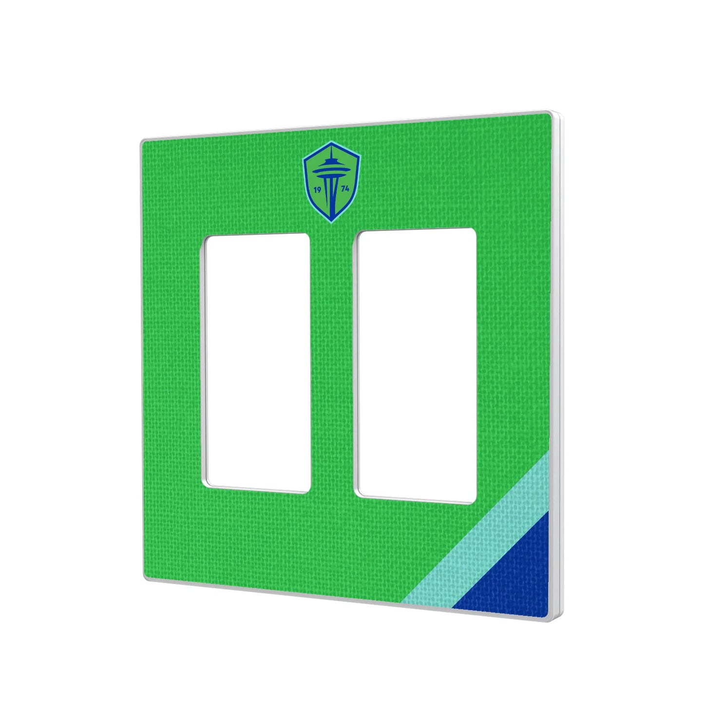 Seattle Sounders FC Diagonal Stripe Hidden-Screw Light Switch Plate