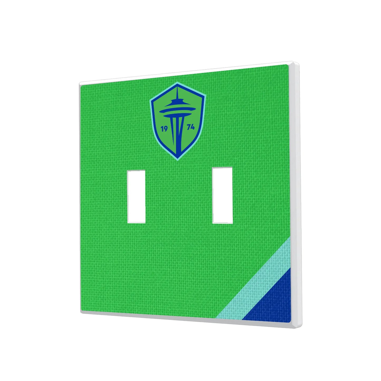 Seattle Sounders FC Diagonal Stripe Hidden-Screw Light Switch Plate