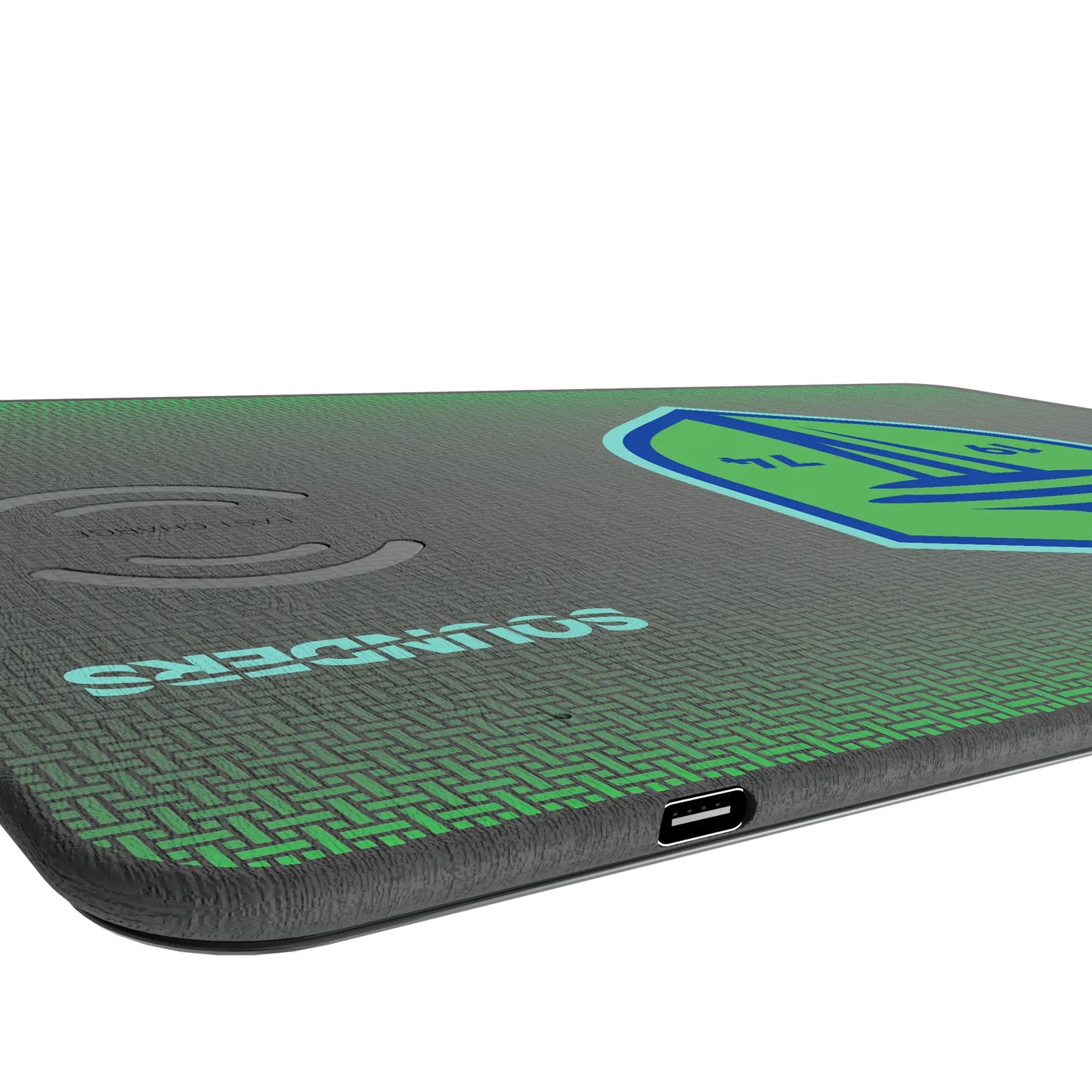 Seattle Sounders FC Linen 15-Watt Wireless Charger and Mouse Pad