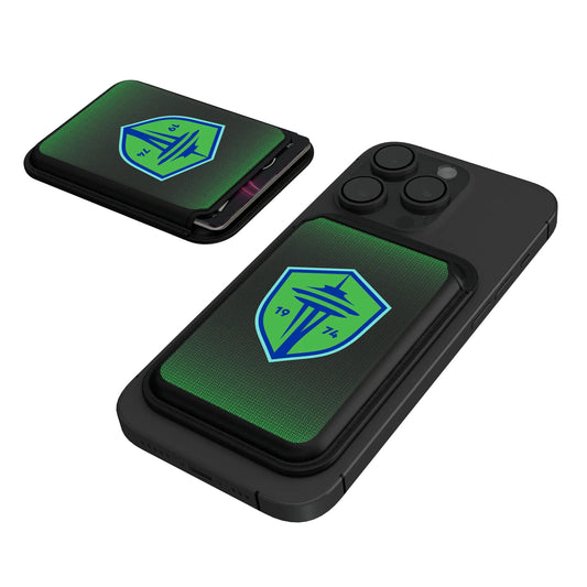 Seattle Sounders FC Linen Black Magnetic Credit Card Wallet