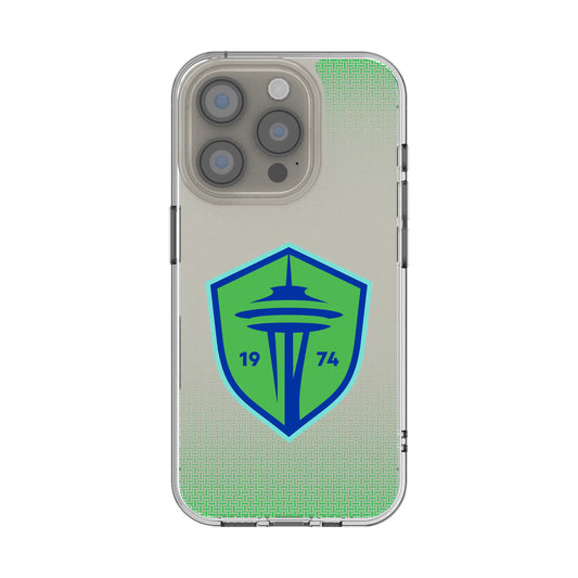 Seattle Sounders FC Linen Clear Phone Case for Apple iPhone
