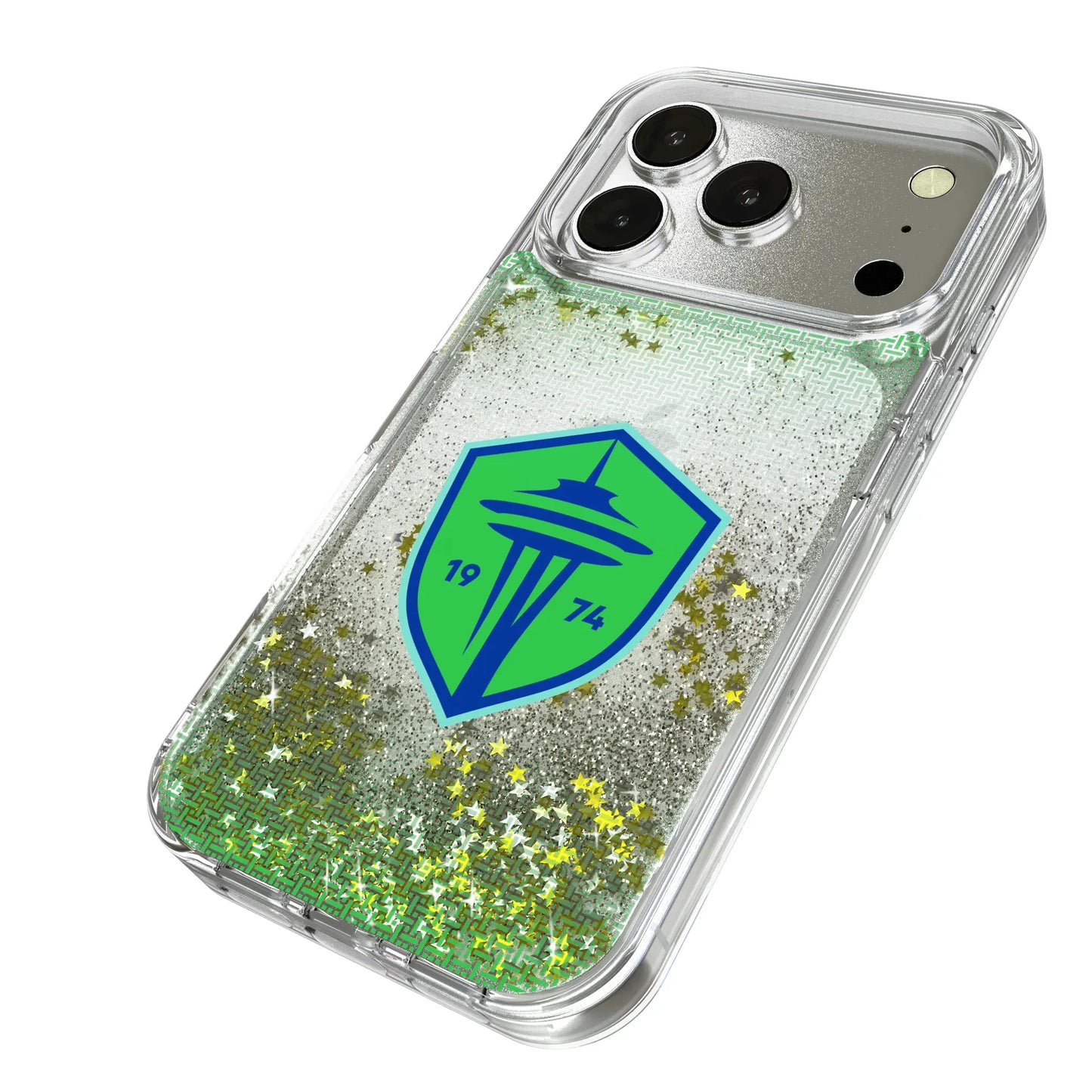 Seattle Sounders FC Linen Glitter Phone Case for Apple iPhone