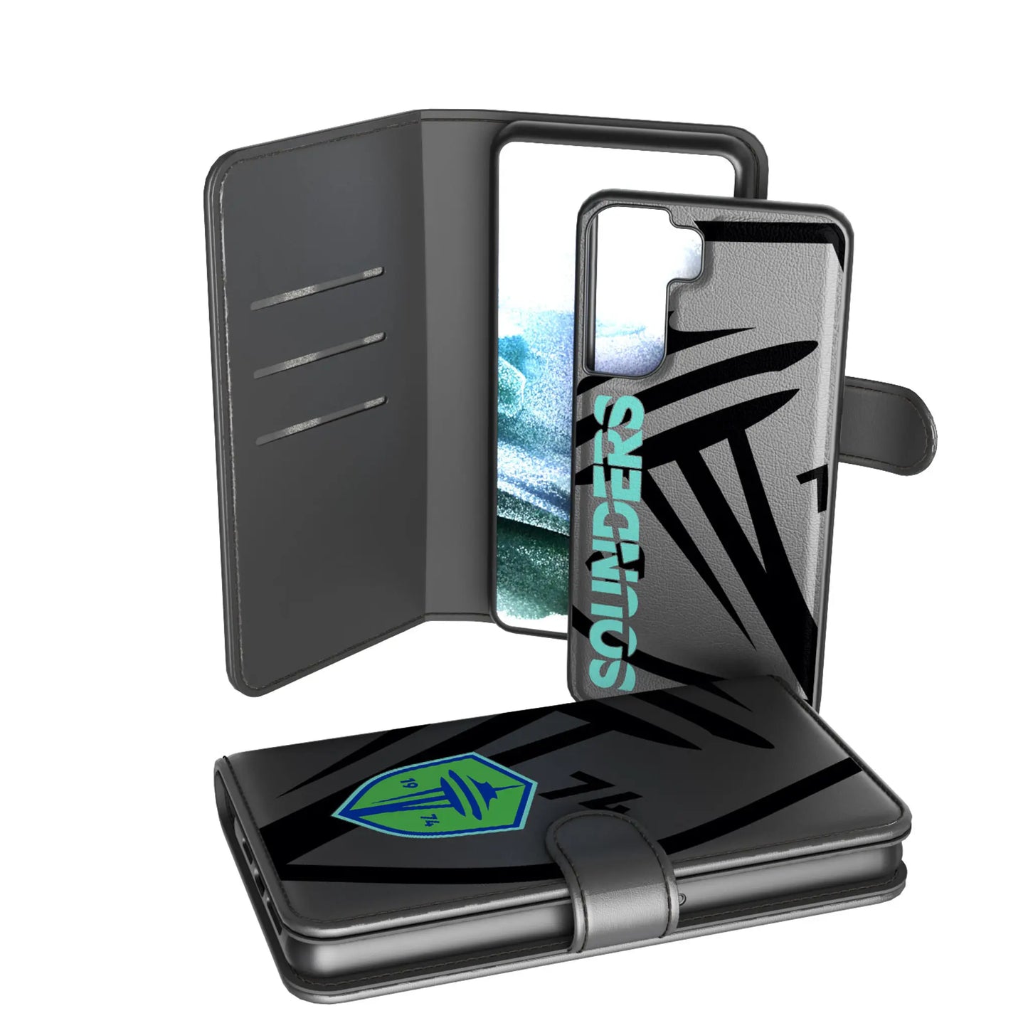 Seattle Sounders FC Monocolor Tilt Wallet Phone Case for Apple iPhone